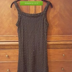 Brilliante by J.A. Beaded Cocktail Dress